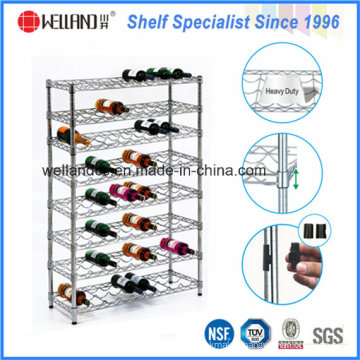 Adjustable Chrome Metal Wine Rack Shelf for Storage